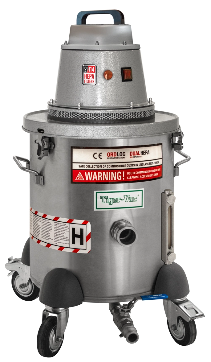 Tiger-Vac 2D-10 (IT-40L) CFE HEPA ORDLOC &mdash; vandimmersionssuger til br&aelig;ndbart metalpulver fra 3D-print